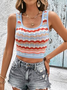 SHEIN VCAY Áo dệt kim nữ Khối Màu Giải trí - Nhiều màu - Xem 1