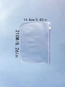 1包透明文件袋極簡主義便攜式文件收納袋適合學生辦公室 - 無色 - 查看 7