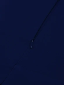 HOMEYEE 大碼條紋圖案和印花前鏤空荷葉邊下擺腰連衣裙 - 藍色 - 查看 5