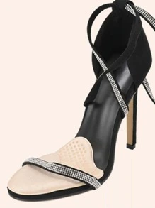 2入組極簡鞋墊時尚高跟鞋配件 - 米色 - 查看 1