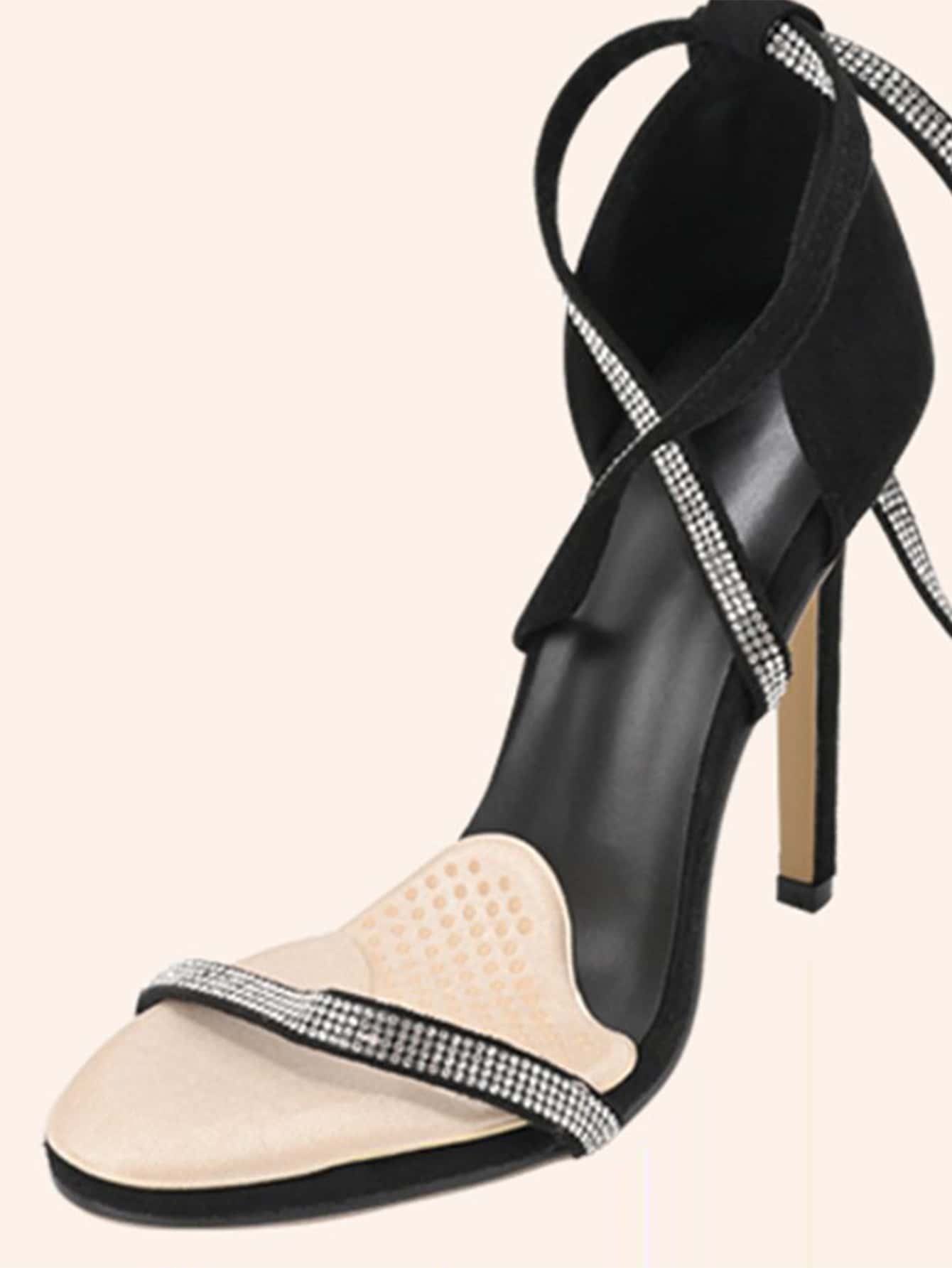 2入組極簡鞋墊時尚高跟鞋配件 - 米色 - 查看 1