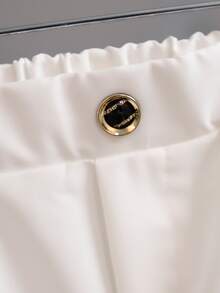 Toddler Boys Contrast Panel Double Breasted Blazer & Pants & Bow Tie - White - View 5