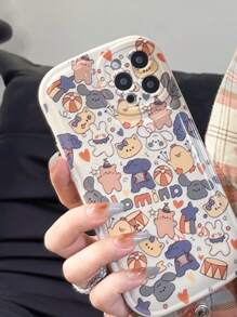 Vỏ điện thoại họa tiết gấu & thỏ hoạt hình - Nhiều màu - Xem 1
