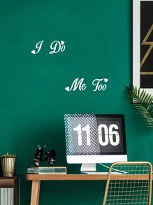 1 pieza Adhesivo de decoración de bodas 'Yo sí/yo también - Recién casados - Novia/Novio'