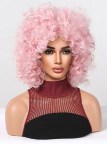 短卷人造假髮帶劉海 - 橘色 - 查看 4