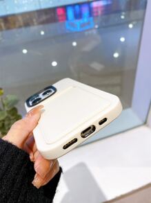Funda de teléfono desmontable de 2 en 1, amigable con la piel, con ranura para tarjeta, bolsillo para monedas, anti-caída, anti-sudor, anti-huellas dactilares, resistente al desgaste y no descolorida - Blanco - Ver 4