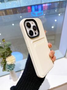 Funda de teléfono desmontable de 2 en 1, amigable con la piel, con ranura para tarjeta, bolsillo para monedas, anti-caída, anti-sudor, anti-huellas dactilares, resistente al desgaste y no descolorida - Blanco - Ver 6