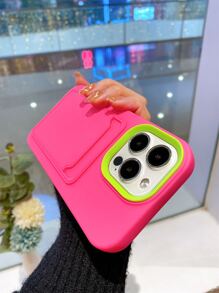 Pink 2-In-1 Skin-Friendly Card Holder Case, Detachable, Card Slot, Coin Pocket, Anti-Fall, Anti-Sweat, Anti-Fingerprint, Wear-Resistant, Non-Fading, Compatible With IPhone 17 Pro Max/17 Pro/17 Air/17/16 Pro Max/16 Plus/16/15 Pro Max/15 Pro/15/14 Pro Max/14 Pro/14/13/12/11 - Hot Pink - View 10