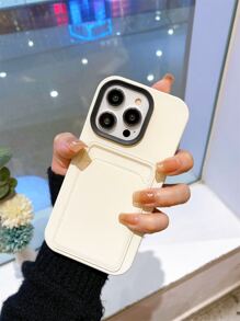 Funda de teléfono desmontable de 2 en 1, amigable con la piel, con ranura para tarjeta, bolsillo para monedas, anti-caída, anti-sudor, anti-huellas dactilares, resistente al desgaste y no descolorida - Blanco - Ver 9