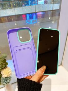 二合一亲肤卡夹保护壳，可拆卸，卡槽，零钱袋，防摔，防汗，防指纹，耐磨，不褪色，适用于 17 Pro Max/17 Pro/17 Air/17/16 Pro Max/16 Plus/16/15 Pro Max/15 Pro/15/14 Pro Max/14 Pro/14/13/12/11 - 紫色 - 查看 3