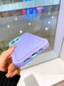 二合一亲肤卡夹保护壳，可拆卸，卡槽，零钱袋，防摔，防汗，防指纹，耐磨，不褪色，适用于 17 Pro Max/17 Pro/17 Air/17/16 Pro Max/16 Plus/16/15 Pro Max/15 Pro/15/14 Pro Max/14 Pro/14/13/12/11 - 紫色 - 查看 4