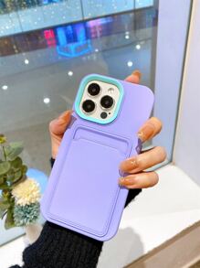 二合一亲肤卡夹保护壳，可拆卸，卡槽，零钱袋，防摔，防汗，防指纹，耐磨，不褪色，适用于 17 Pro Max/17 Pro/17 Air/17/16 Pro Max/16 Plus/16/15 Pro Max/15 Pro/15/14 Pro Max/14 Pro/14/13/12/11 - 紫色 - 查看 7