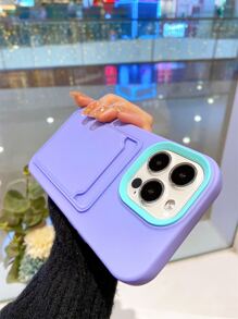 二合一亲肤卡夹保护壳，可拆卸，卡槽，零钱袋，防摔，防汗，防指纹，耐磨，不褪色，适用于 17 Pro Max/17 Pro/17 Air/17/16 Pro Max/16 Plus/16/15 Pro Max/15 Pro/15/14 Pro Max/14 Pro/14/13/12/11 - 紫色 - 查看 8