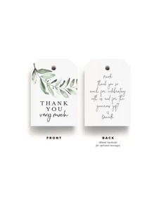 50pcs/Set Paper Gift Tag, Modern Slogan Graphic Gift Wrapping Tag With Rope For Gift Valentine Day