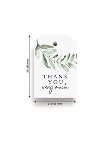 50pcs/Set Paper Gift Tag, Modern Slogan Graphic Gift Wrapping Tag With Rope For Gift Valentine Day