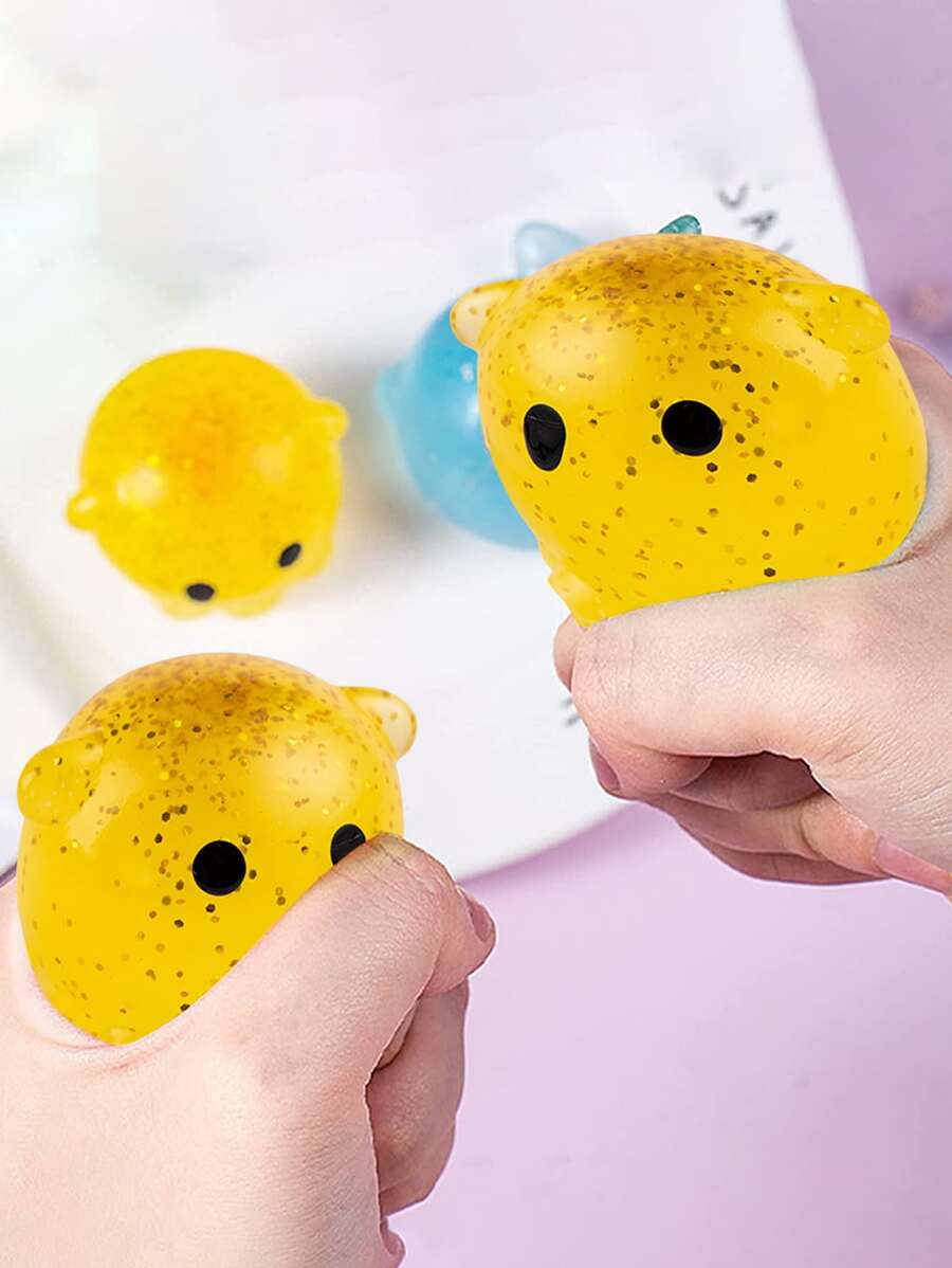 1入組動物柔軟玩具兒童閃光柔軟玩具 - 金色 - 查看 1