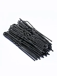 100 chiếc Pin Bobby phong cách giản dị cho nữ - màu đen - Xem 2