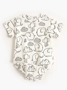 2 Stücke/Set Netter Cartoon Muster, kurzen Ärmeln, T-Shirt und Triangel Shorts Set für Baby Mädchen In Sommer