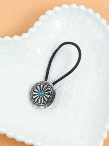 1 dây buộc tóc nữ màu ngọc lam trang trí theo phong cách cổ điển - Nhiều màu - Xem 2