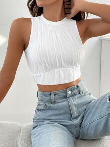 SHEIN EZwear 素色短款背心