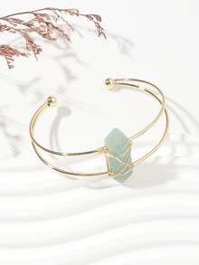 Brazalete con diseño de piedra - Verde - Ver 3