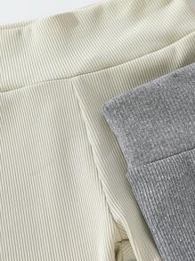 小女童2入組寬腰帶騎行褲