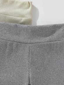 小女童2入組寬腰帶騎行褲