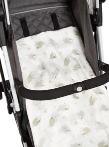 1入組羊圖案嬰兒繈褓毯 - 彩色 - 查看 7