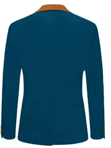 Áo cộc tay Nam Nút Khối Màu Buổi tiệc - Màu xanh hải quân - Xem 2