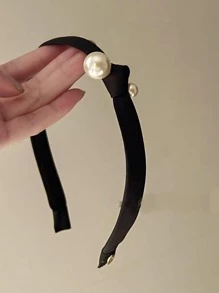 Elegant Faux Pearl Decor Headband,Hairband,Hair Hoop Headbands, Black Hair Accessories Head Accessories
