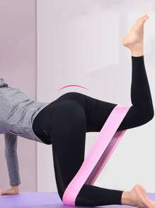 1pc Yoga Workout Resistance Band - Pink - View 2