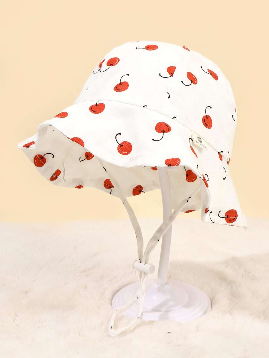 Baby Cherry Print Bucket Hat
