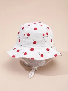 Baby Cherry Print Bucket Hat