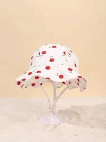 Baby Cherry Print Bucket Hat