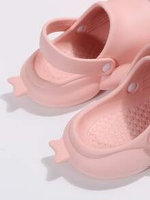 Women Cartoon Whales Design Vented Clogs, EVA Slingback Preppy Clogs - Pink - View 6