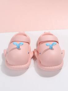Women Cartoon Whales Design Vented Clogs, EVA Slingback Preppy Clogs - Pink - View 7