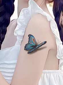 1sheet Butterfly Pattern Tattoo Sticker - Multicolor - View 5