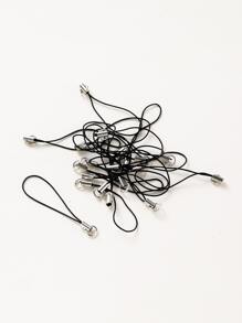 20 st/set Lanyard Decor DIY smycketillbehör - Svart - Visa 1