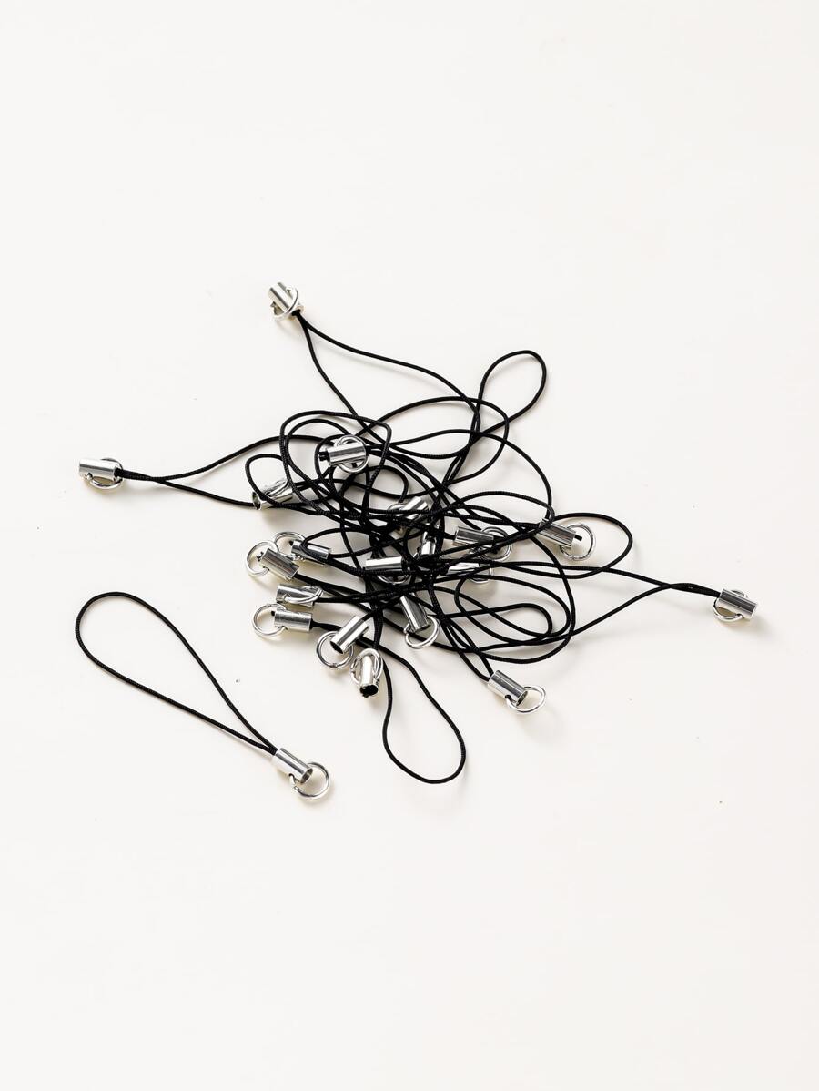 20 st/set Lanyard Decor DIY smycketillbehör - Svart - Visa 1