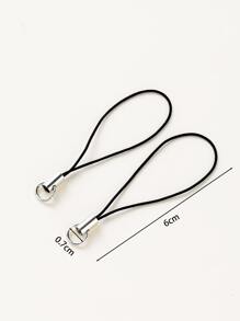 20 st/set Lanyard Decor DIY smycketillbehör - Svart - Visa 3