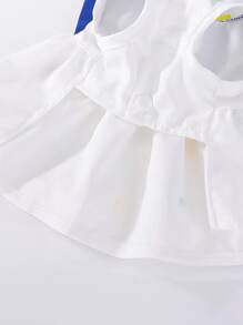 1入組星形裝飾寵物連衣裙適用於狗狗和貓適合夏天 - 白色 - 查看 9