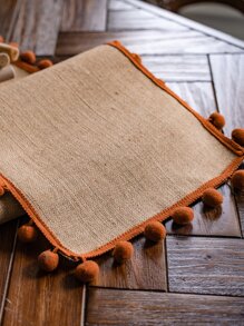 1 pezzo Runner da tavolo da cucina decorato pompon tavolo moderno tessuto per tavolo da pranzo da cucina