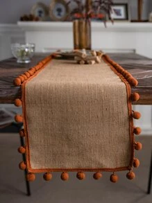 1 pezzo Runner da tavolo da cucina decorato pompon tavolo moderno tessuto per tavolo da pranzo da cucina