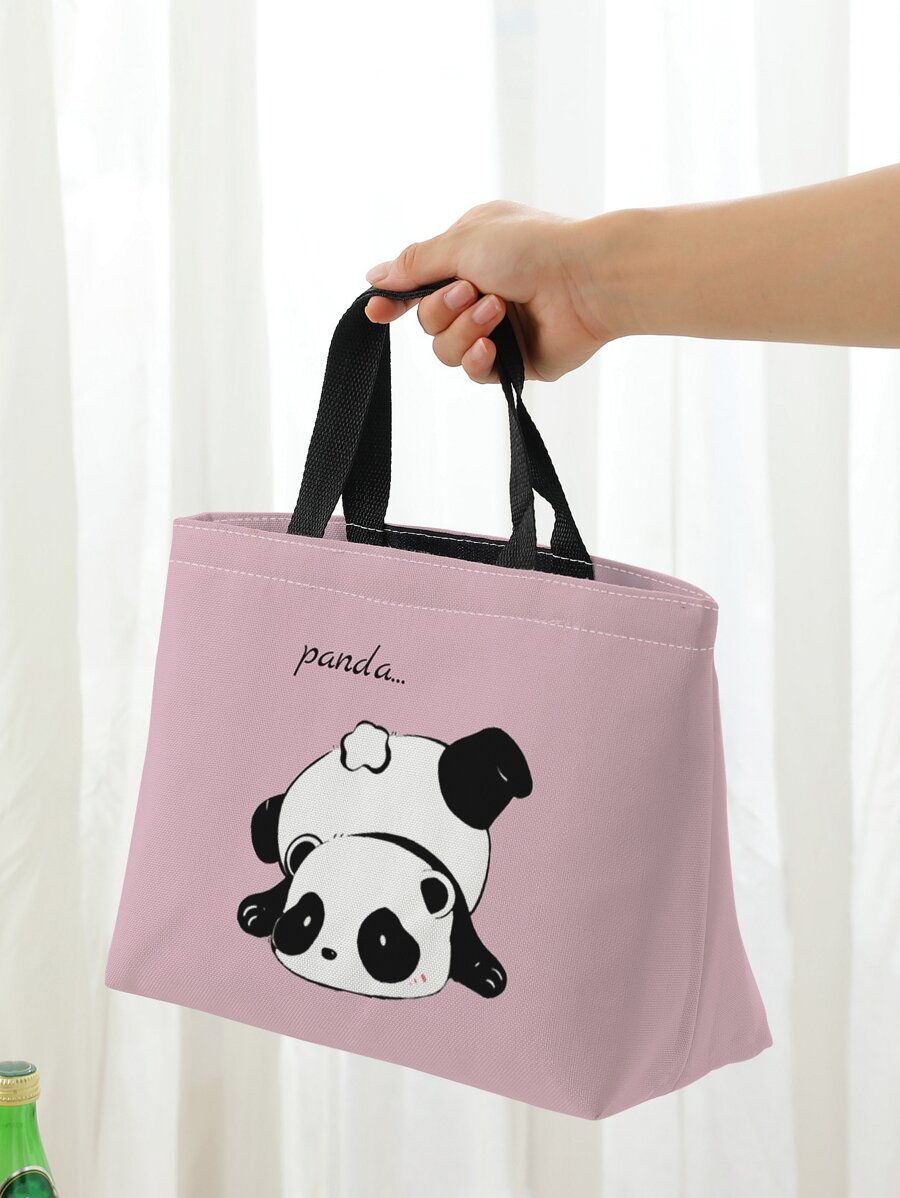 1 Túi Đựng Đồ Ăn Trưa Họa Tiết Gấu Trúc, Hoạt Hình Dễ Thương Polyester Cách Nhiệt Túi Đựng Đồ Ăn Trưa Cho Văn Phòng Làm Việc Trường Dã Ngoại Bãi Biển - Nhiều màu - Xem 1