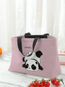 1 Túi Đựng Đồ Ăn Trưa Họa Tiết Gấu Trúc, Hoạt Hình Dễ Thương Polyester Cách Nhiệt Túi Đựng Đồ Ăn Trưa Cho Văn Phòng Làm Việc Trường Dã Ngoại Bãi Biển - Nhiều màu - Xem 2