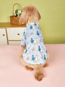 1pc Cartoon Duck Print Pet Sweatshirt For Cat And Dog For Spring - Multicolor - View 4