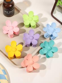 7 Piezas Pinza De Pelo Con Diseño De Flores Para Vestuario Diario Casual Lindo - Multicolor - Ver 1