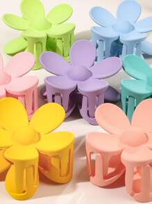 7 Piezas Pinza De Pelo Con Diseño De Flores Para Vestuario Diario Casual Lindo - Multicolor - Ver 4