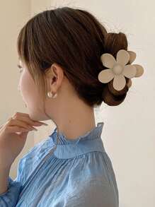 3pcs Flower Design Hair Claw Cute Casual Claw Clips Hair Clips Hair Jaw Clip Hair Clamps Hair Clutch Hair Catcher Clip, School Stuff, College - Multicolor - View 2