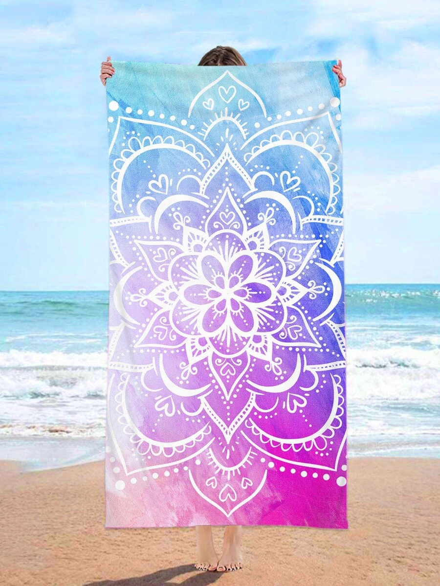 1 Khăn Đi Biển Họa Tiết Mandala, Vải Boho Hình Chữ Nhật Du Lịch Đi Biển Cho Bơi, Lặn, Mùa Hè - Nhiều màu - Xem 1